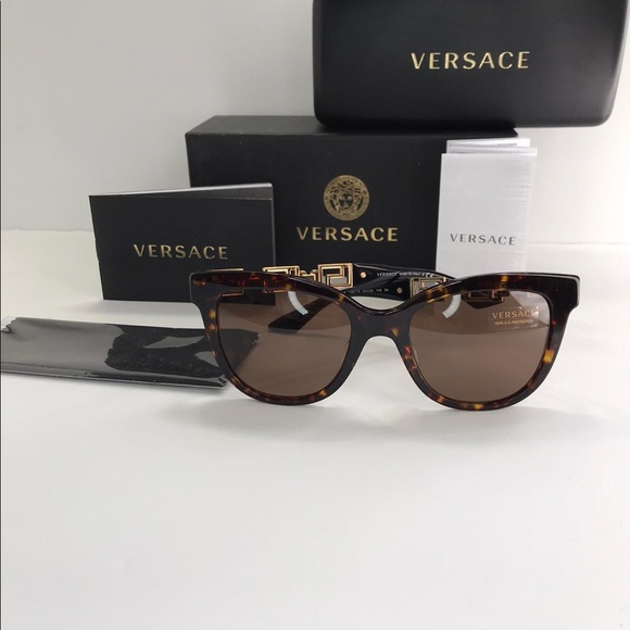 NEW VERSACE VE4394 108/73 HAVANA CAT EYE EYEWEAR - Picture 5 of 9